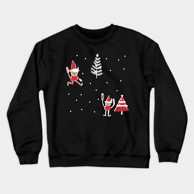 Christmas Elf Crewneck Sweatshirt by bruxamagica